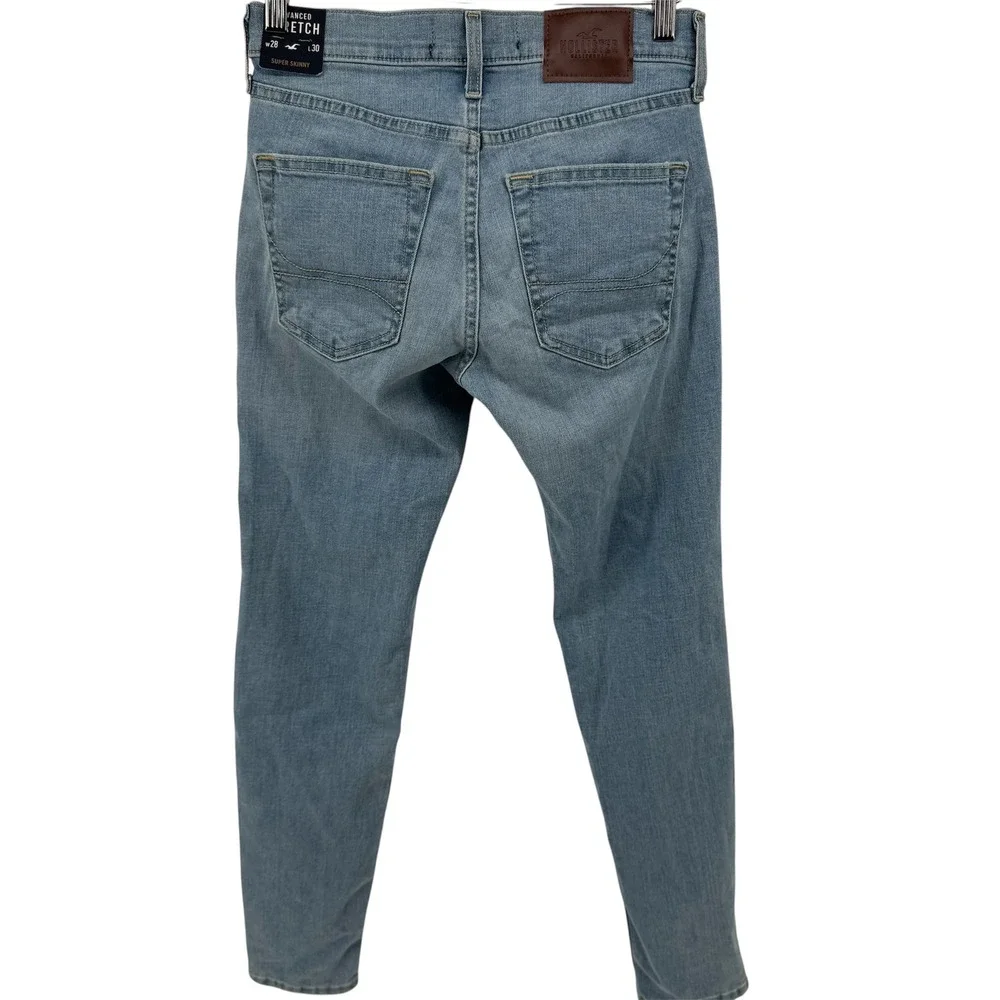 Hollister‎ Super Skinny Jeans Mens 28x30 Light Wash Advanced Stretch Denim